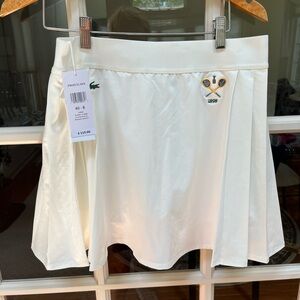New Lacoste White Pleated tennis Mini Skort